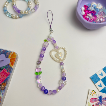 Purple Heart Phone Charm