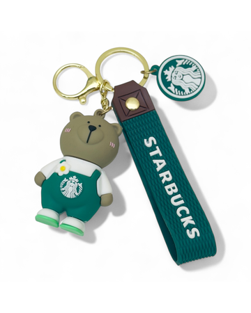 Starbucks bear keychain – flower outfit