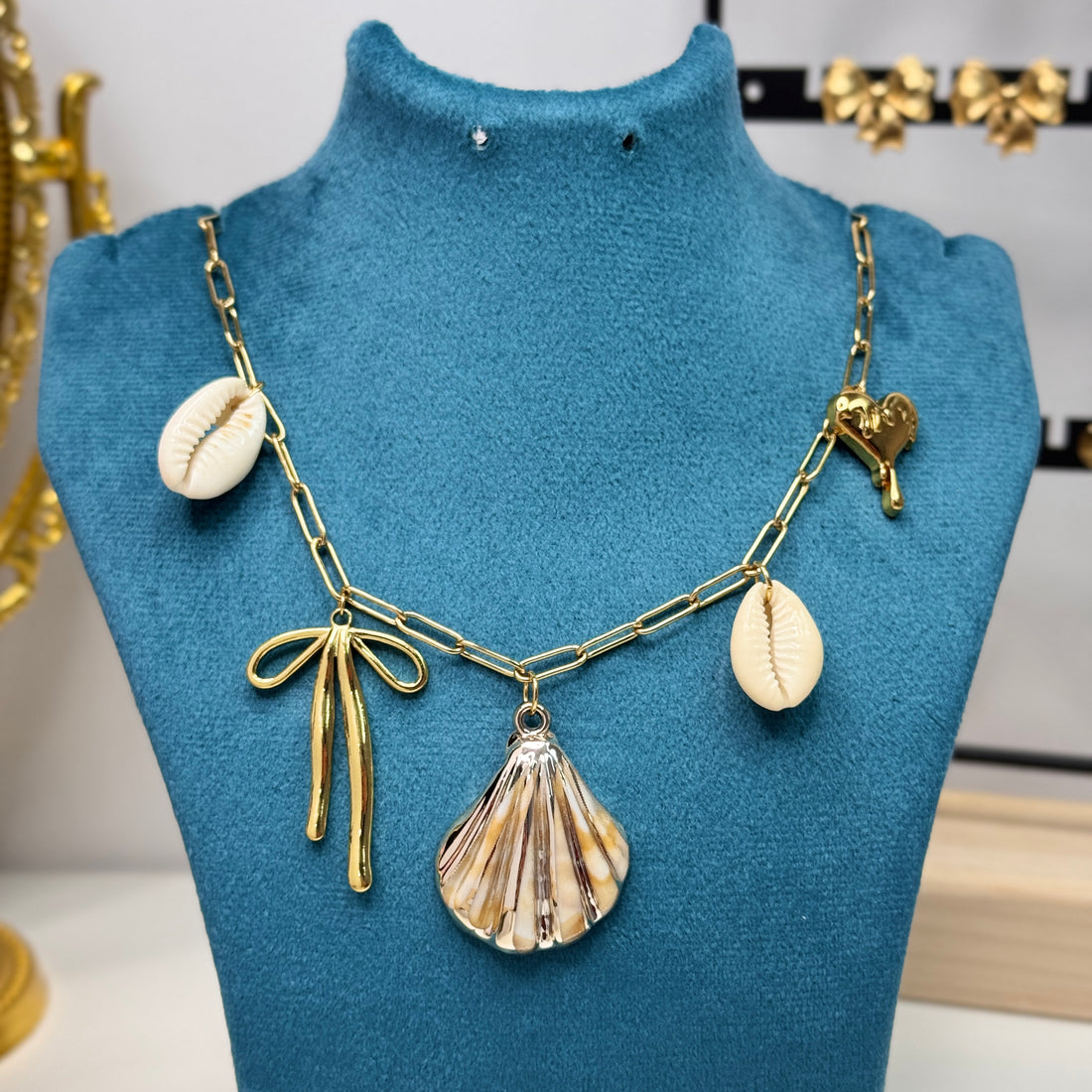 Coastal Shell Charm Necklace