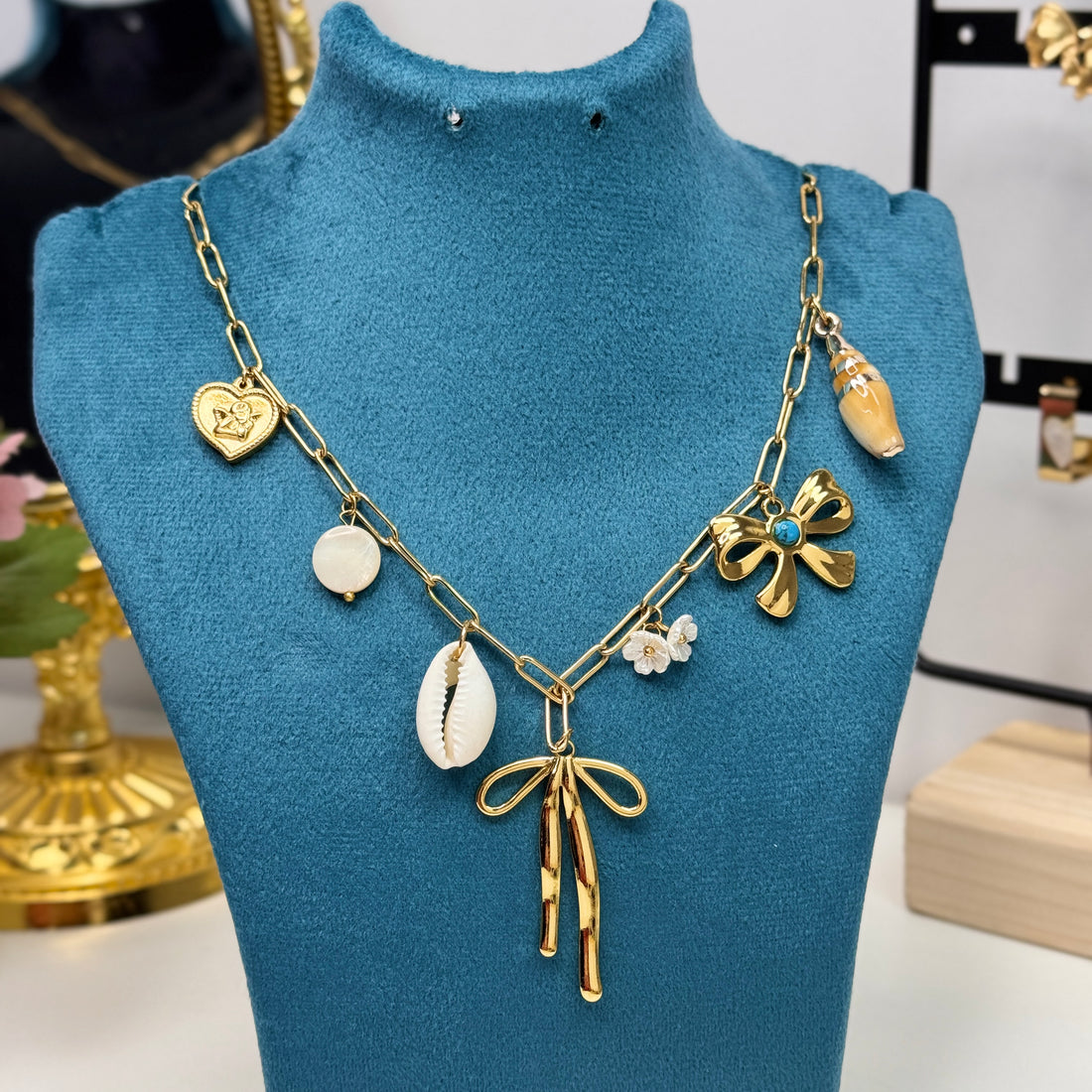 Enchanted Bow Charm Necklace