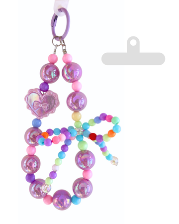 Rainbow Bow Phone Charm