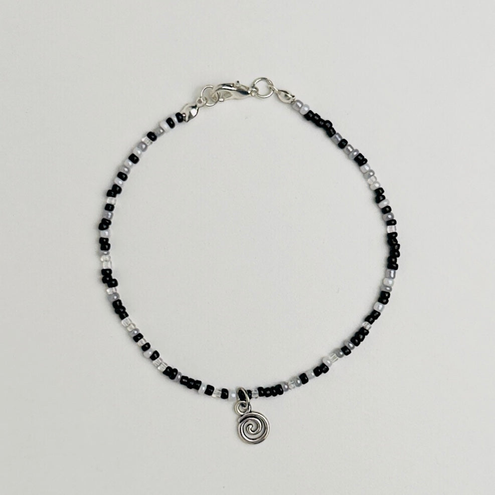 Black Spiral Anklet 🌀