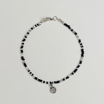 Black Spiral Anklet 🌀