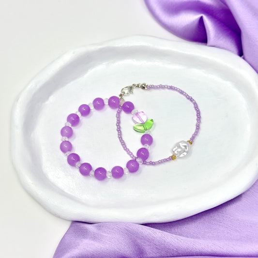 Purple Petal & Freya Bracelet Stack