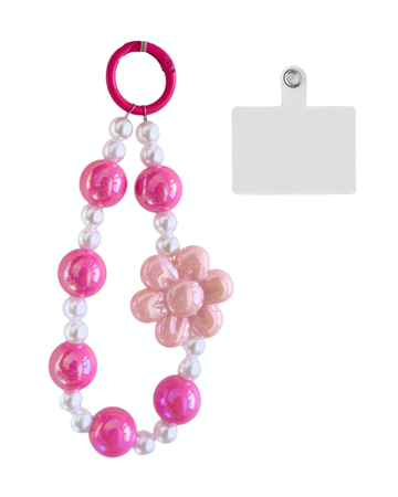 Pink Daisy Phone Charm