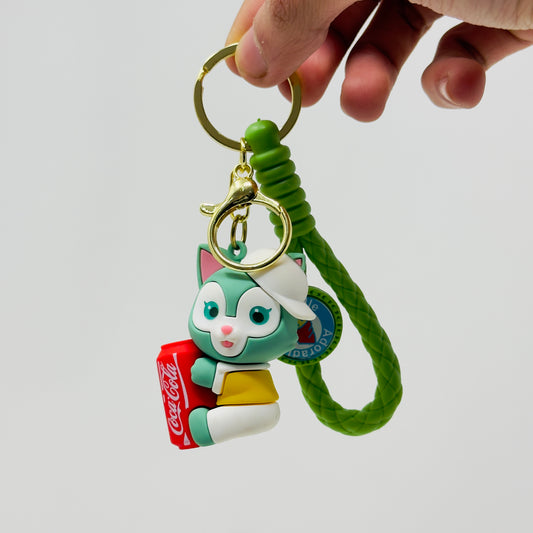 Coca-Cola Cat Keychain