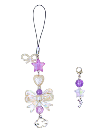 Lavender Cloud Charm with Zipper