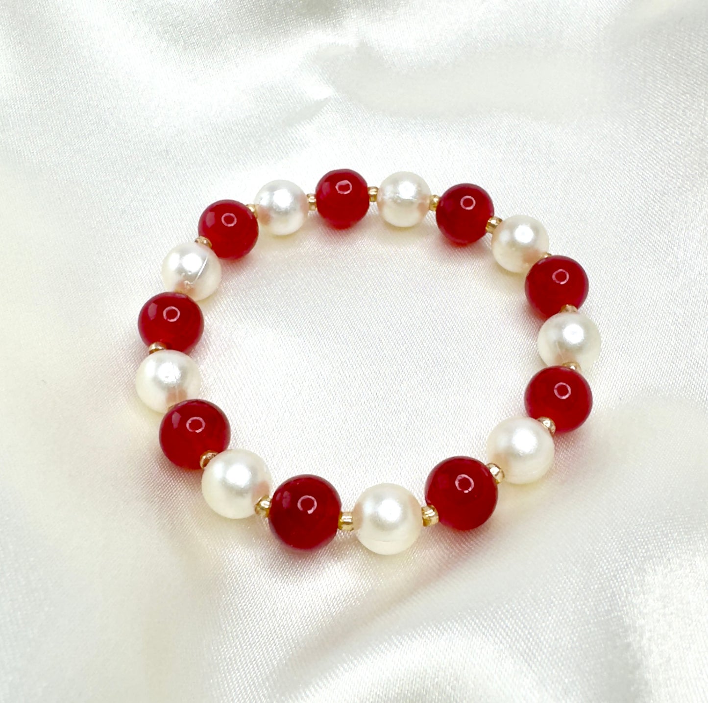 Ruby & Pearl Bracelet