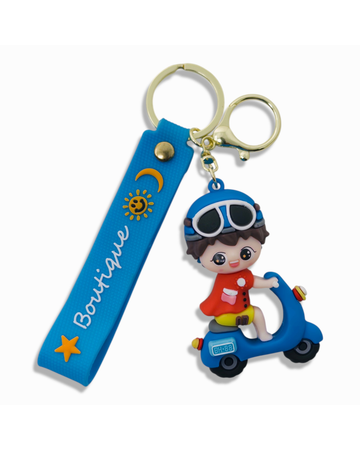 Scooty Boy Keychain – Blue