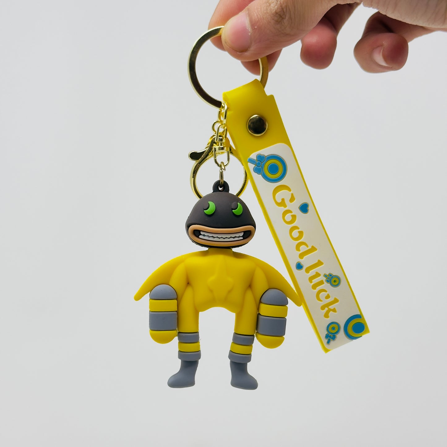 Yellow Monster Good Luck Keychain