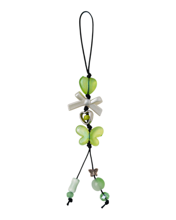 Mint Clover Butterfly Thread Charm