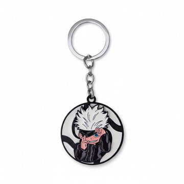 White-Haired Sensei Metal Spinner Keychain