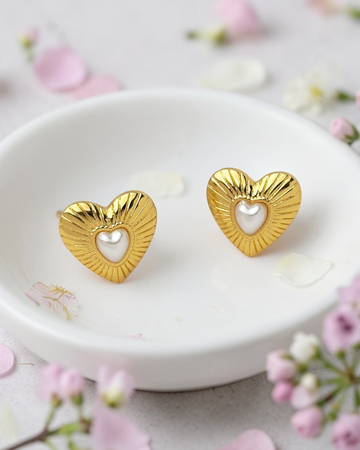 Aurora Heart Studs