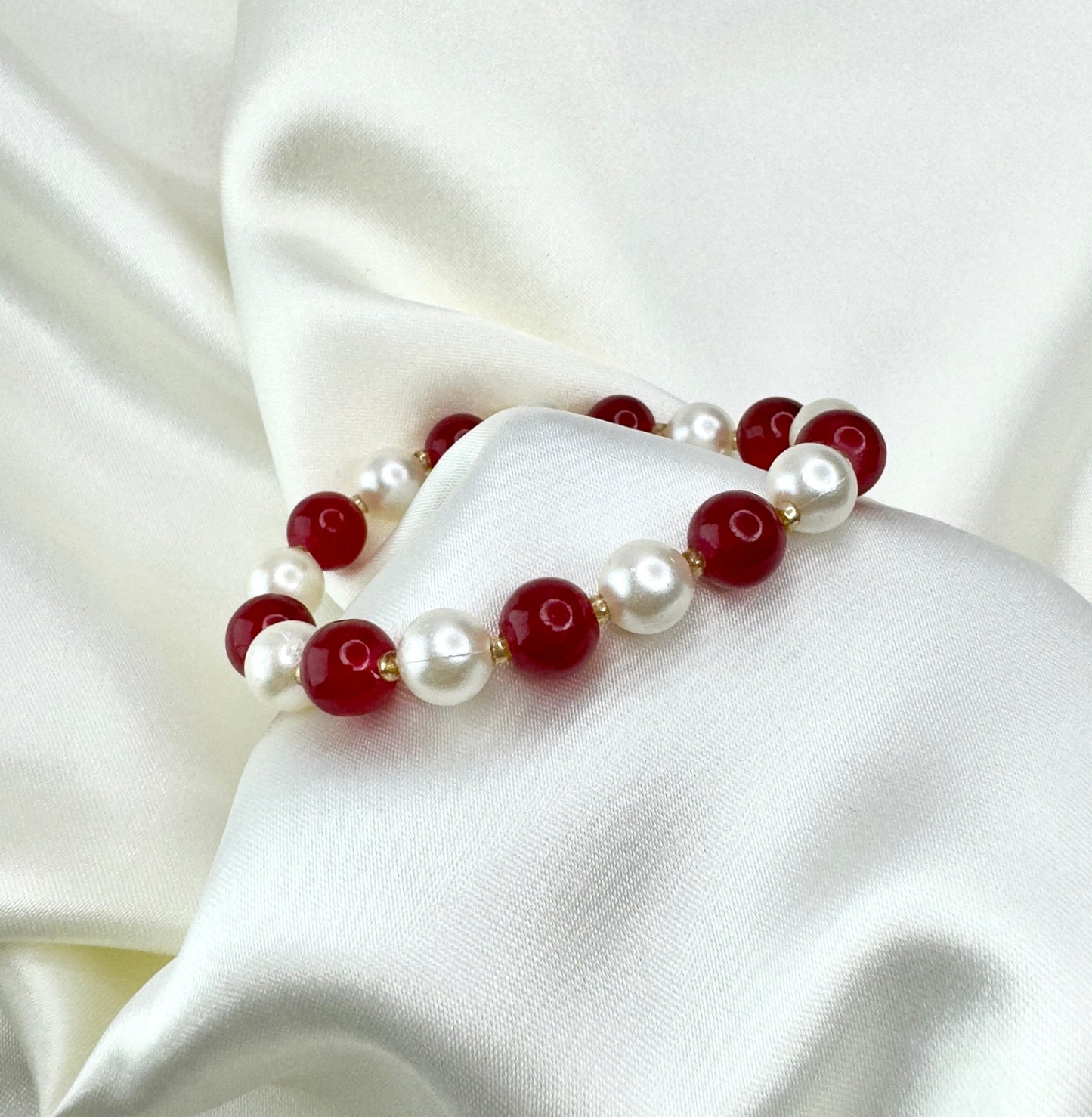 Ruby & Pearl Bracelet