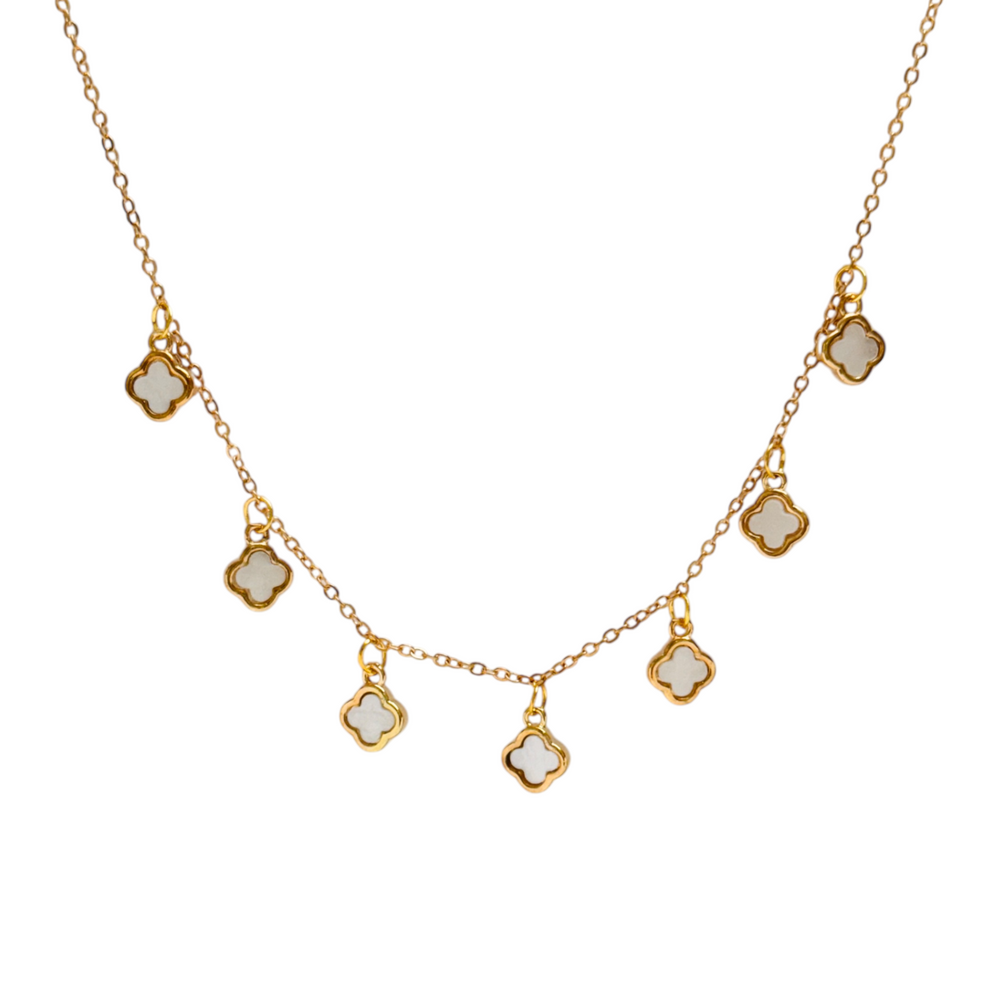 Celestial Clover Charm Necklace