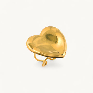 Golden Blooming Heart Ring
