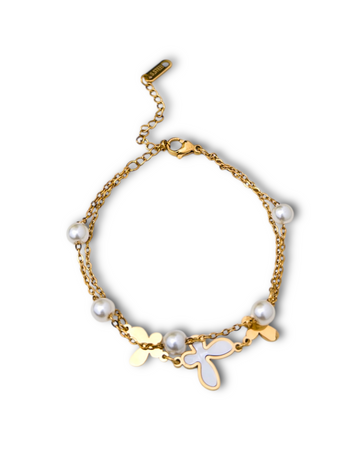 Celeste Pearl Flutter Bracelet