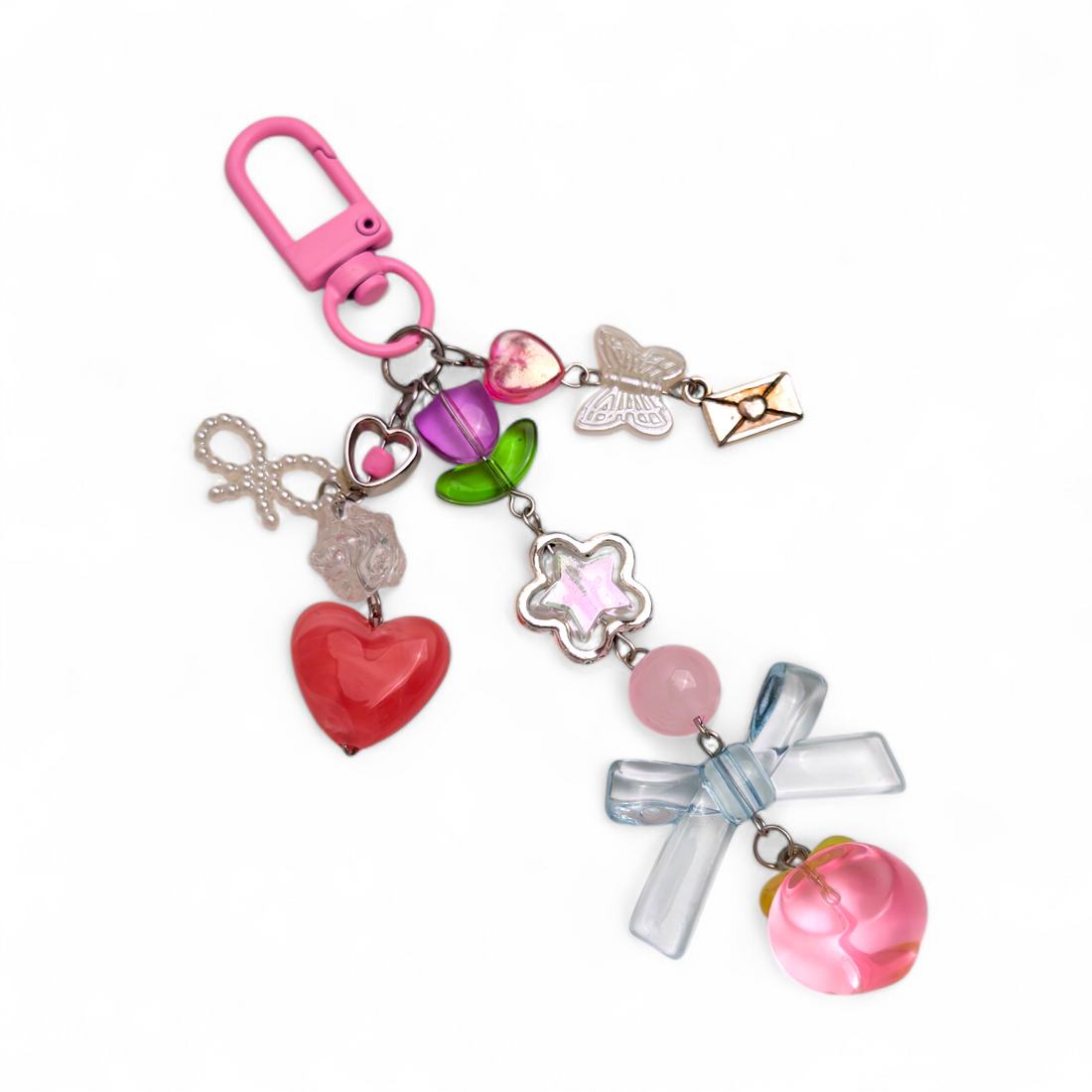 Peach Tulip Bag Charm