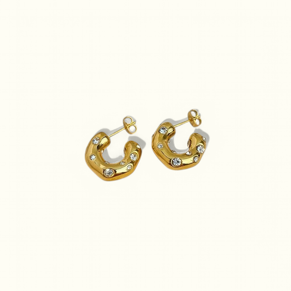 Aurelle Crystal Hoops