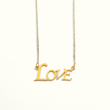 Love Script Necklace