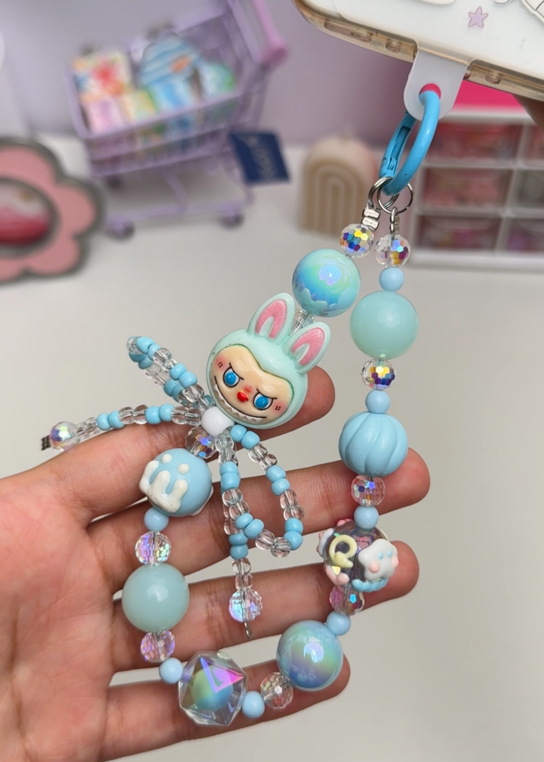 Icy Labubu Bunny Charm