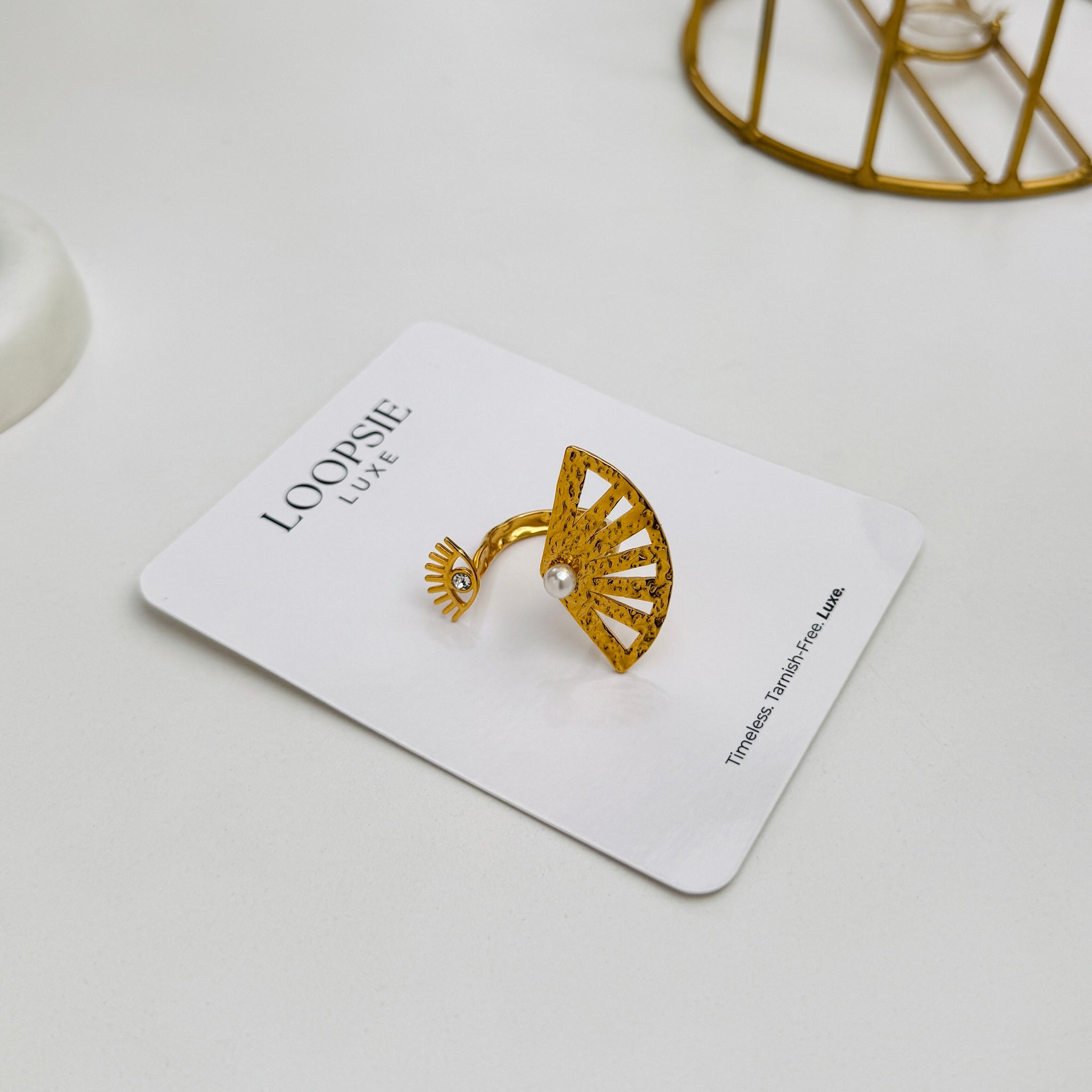 Solara Veil Evil Eye Ring