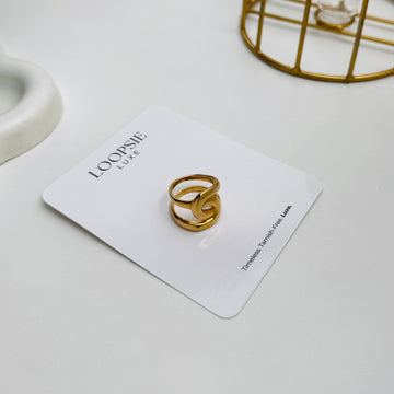 Golden Unity Knot Ring