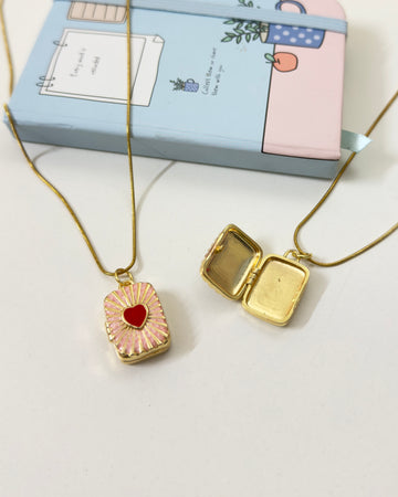 Heart Keepsake Locket Necklace