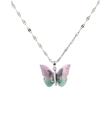 Moonlit Meadow Butterfly Necklace