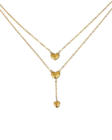 Twin Heart Layer Necklace
