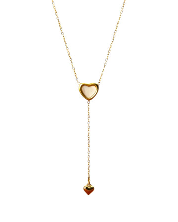 Pillow Heart Drop Necklace