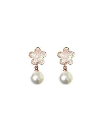 Pearl Blossom Drop Studs