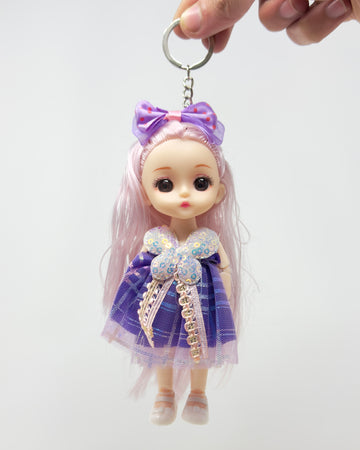 Purple doll keychain