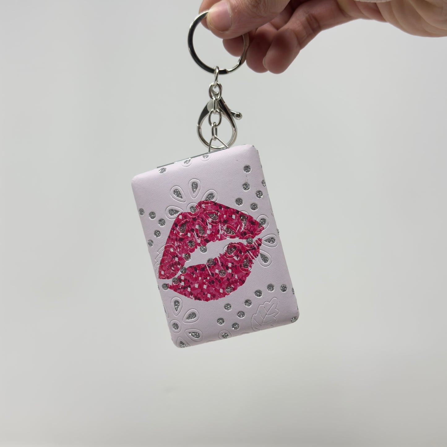 Glitter Keychain Pocket Mirror