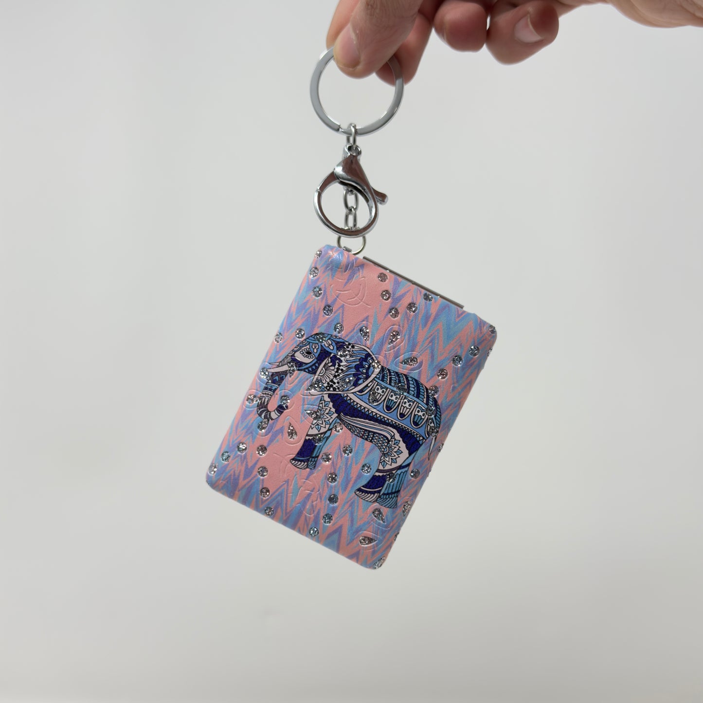 Glitter Keychain Pocket Mirror