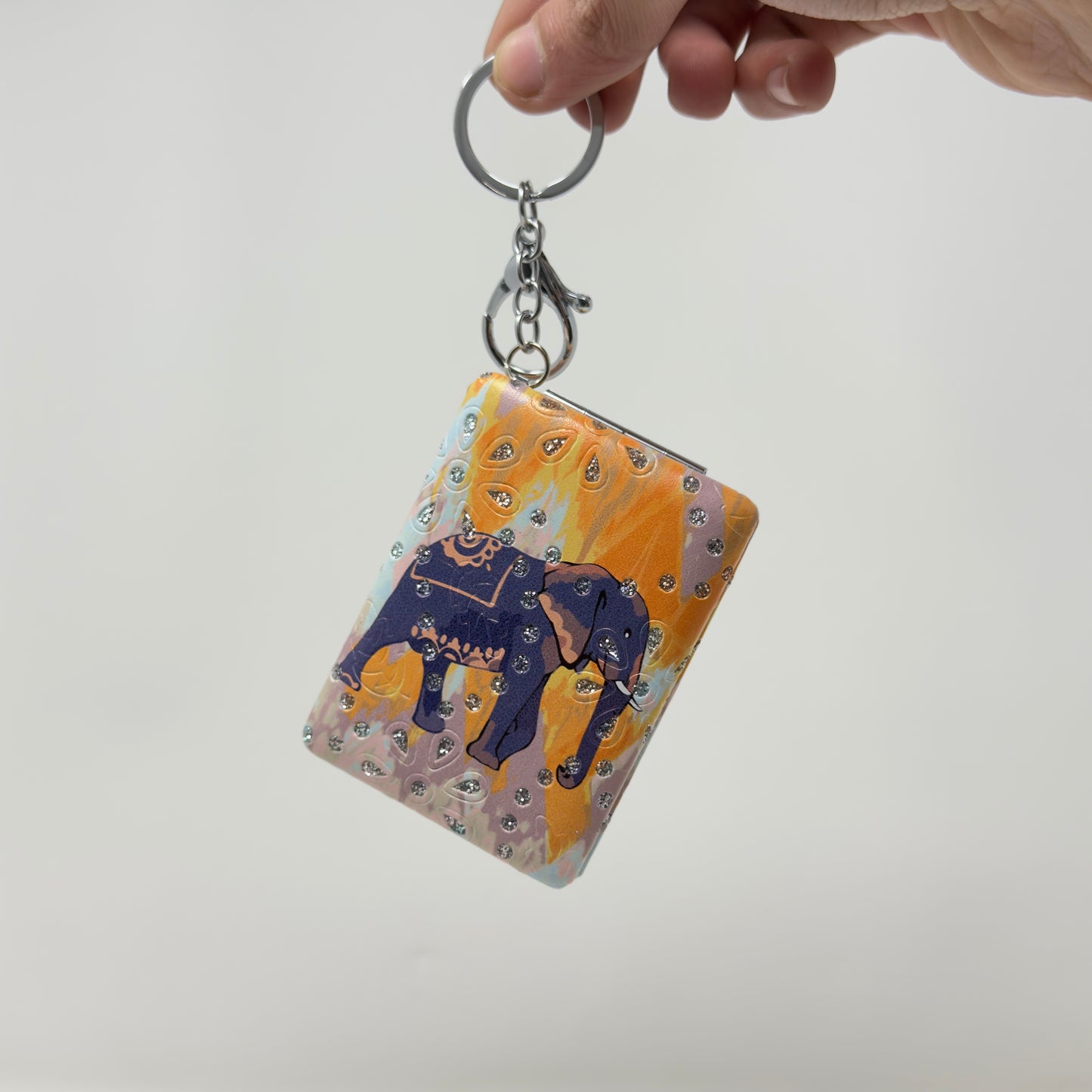 Glitter Keychain Pocket Mirror