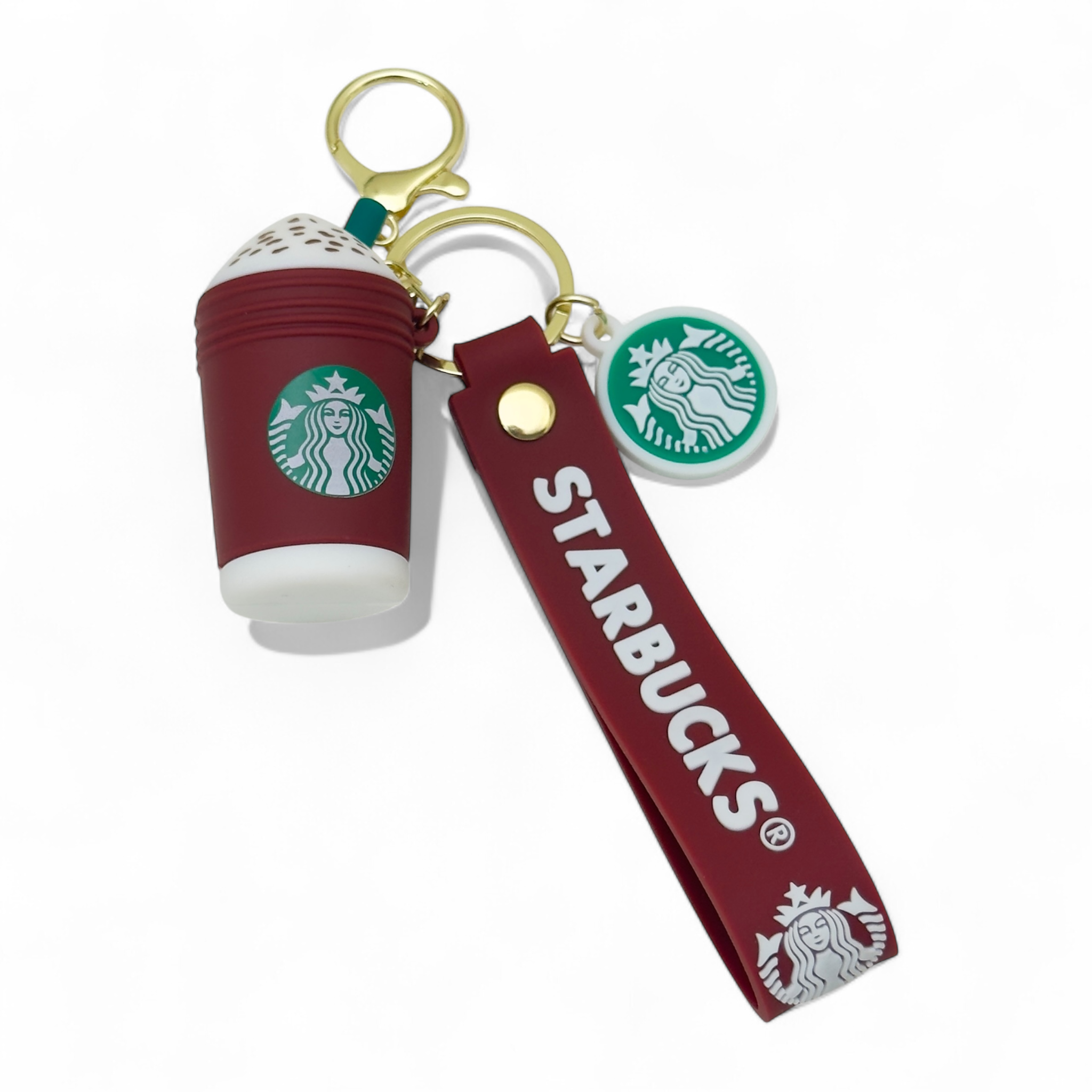 Starbucks drink cup keychain – maroon