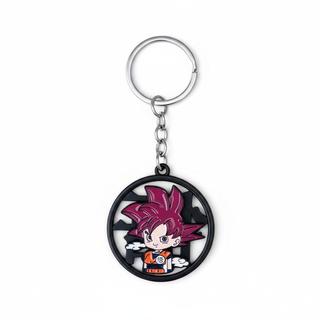 Saiyan Warrior Metal Spinner Keychain