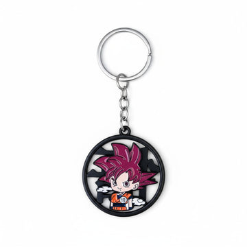 Saiyan Warrior Metal Spinner Keychain