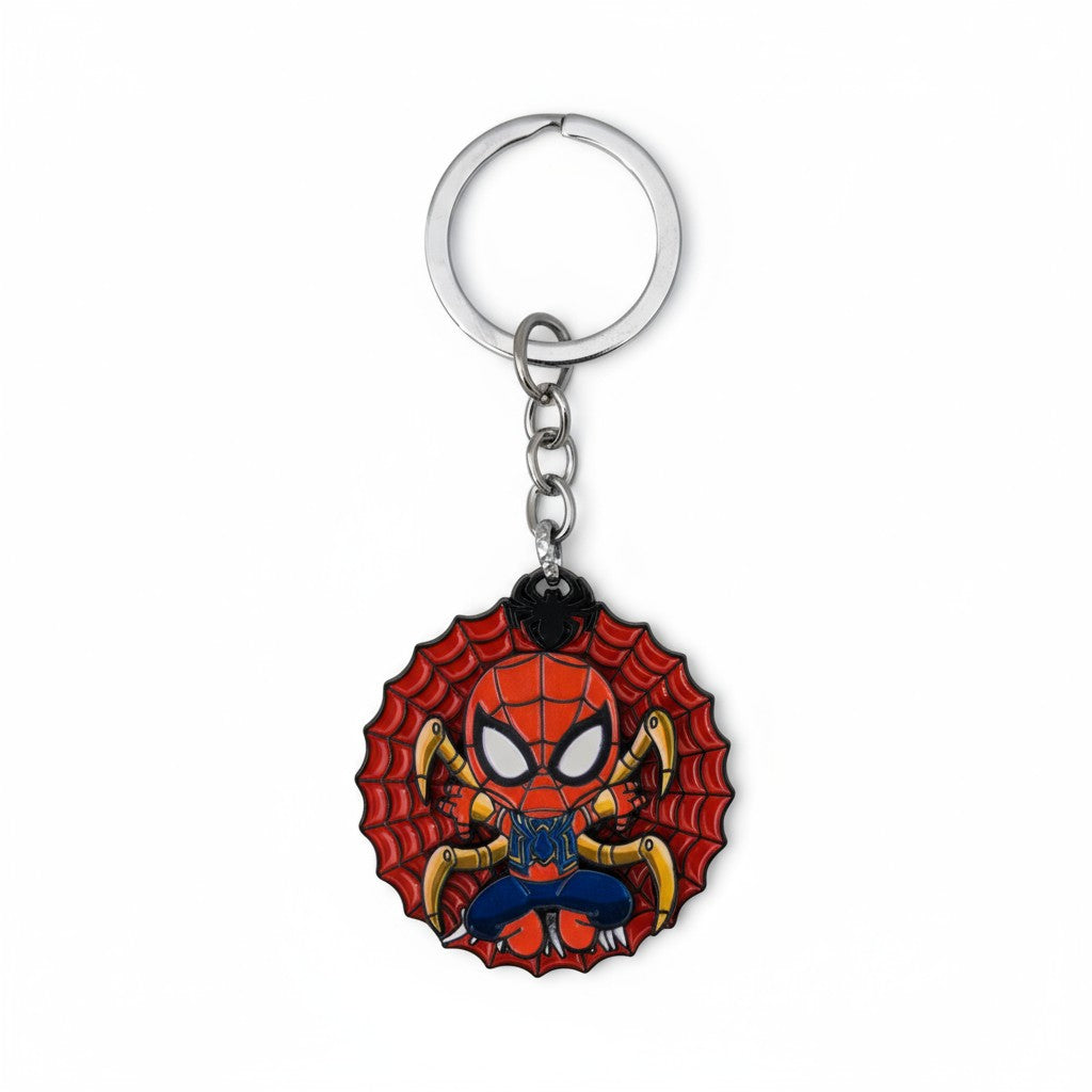 Spider Hero Iron Suit Metal Spinner Keychain