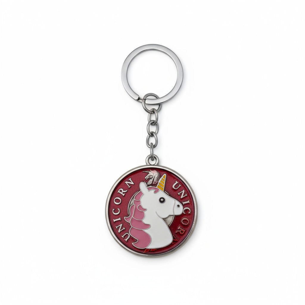 Unicorn Fantasy Metal Spinner Keychain