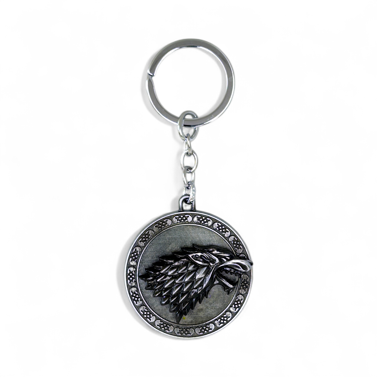 Wolf Sigil Metal Spinner Keychain