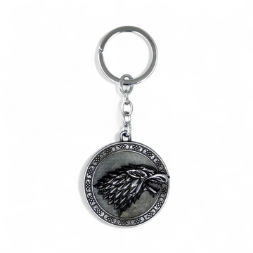 Wolf Sigil Metal Spinner Keychain