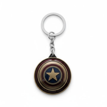 Star Shield Metal Spinner Keychain