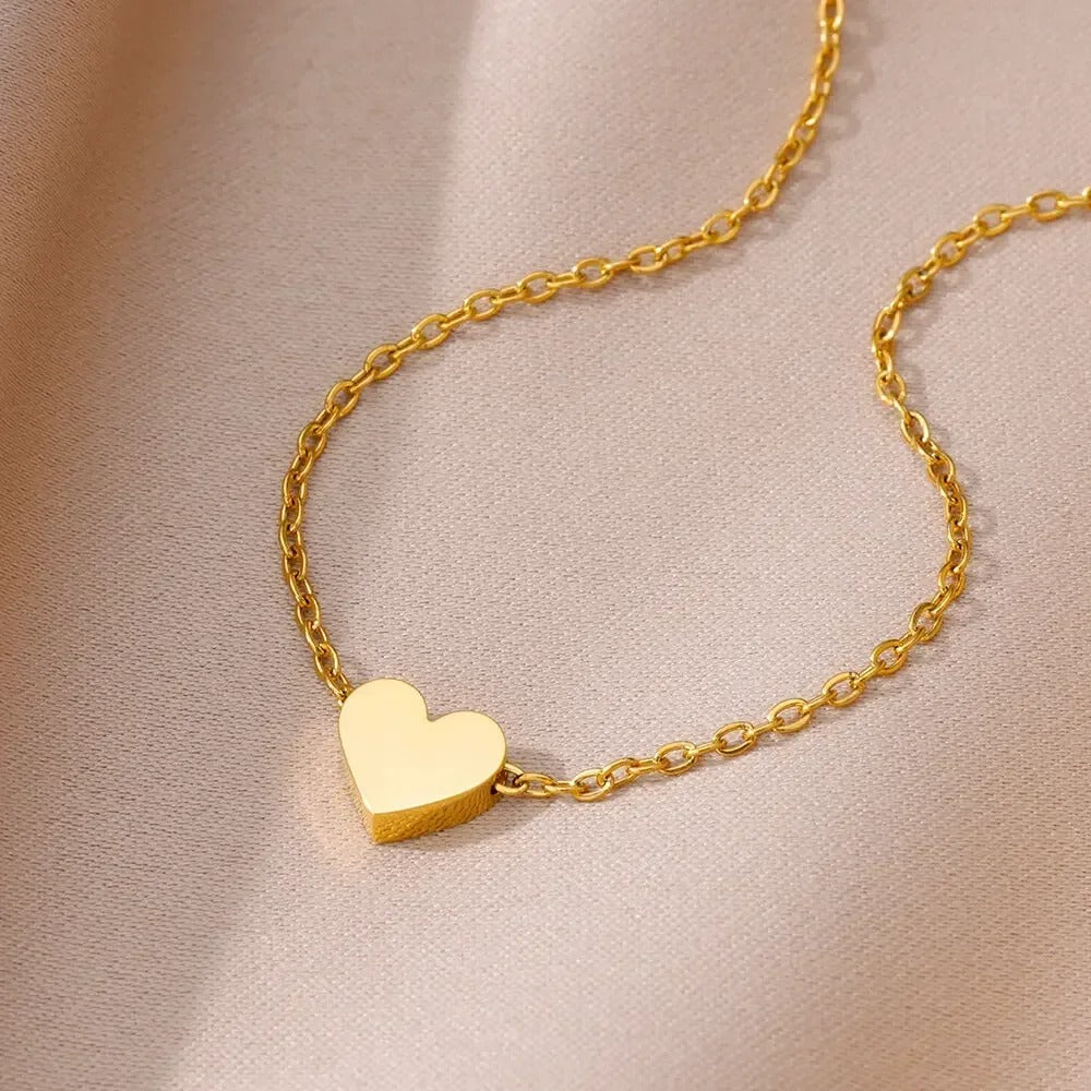 Golden Love Heart Necklace