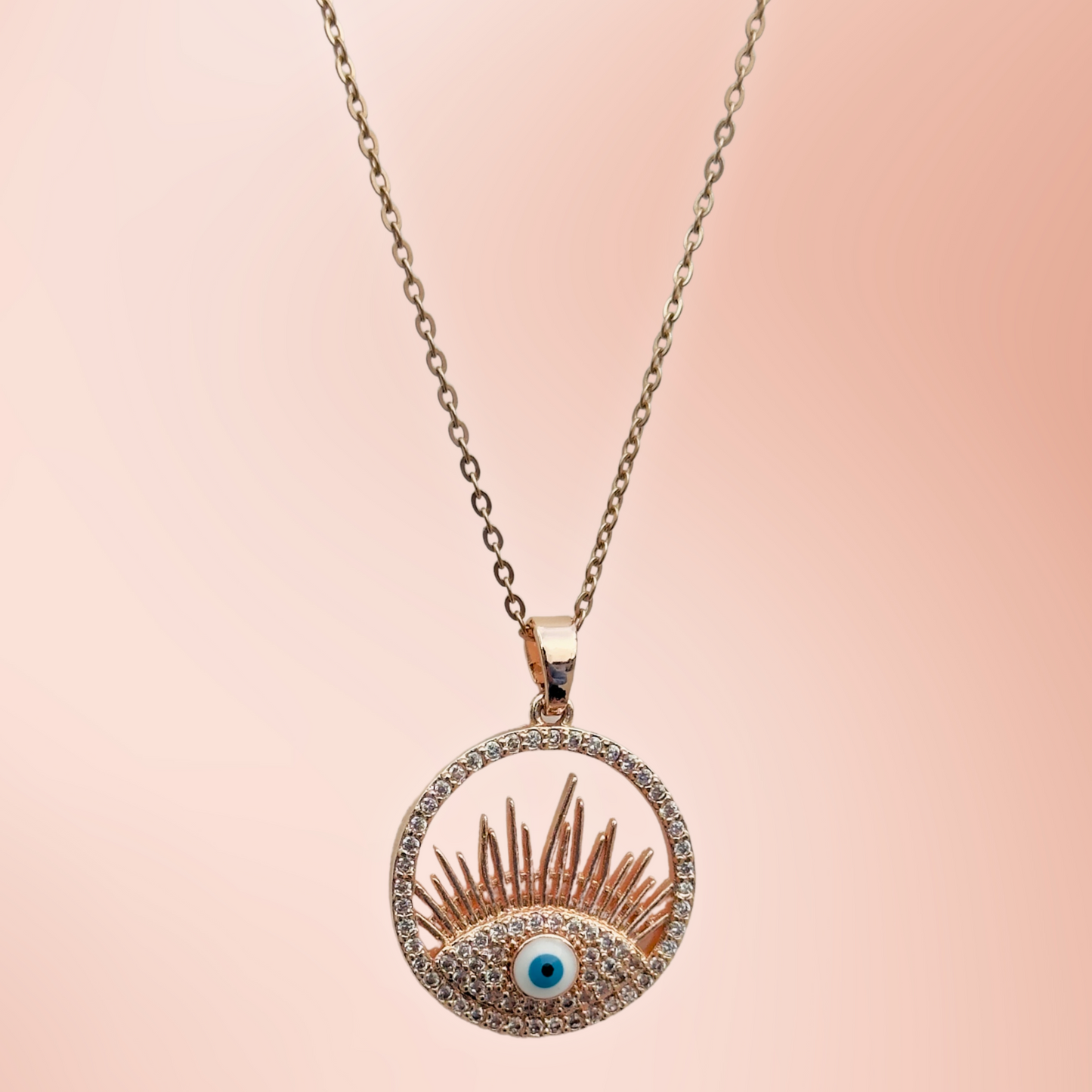 The Guardian Eye Necklace Rose Gold